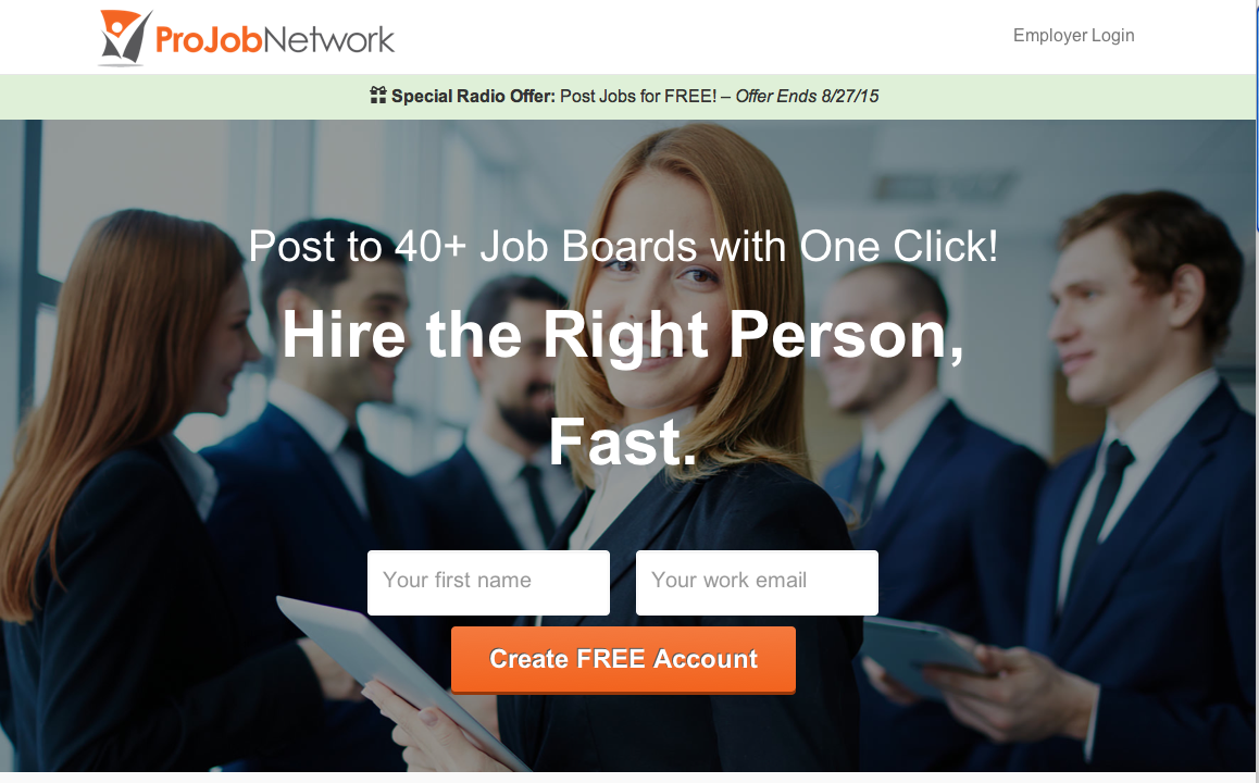 Main Page of ProJobNetwork