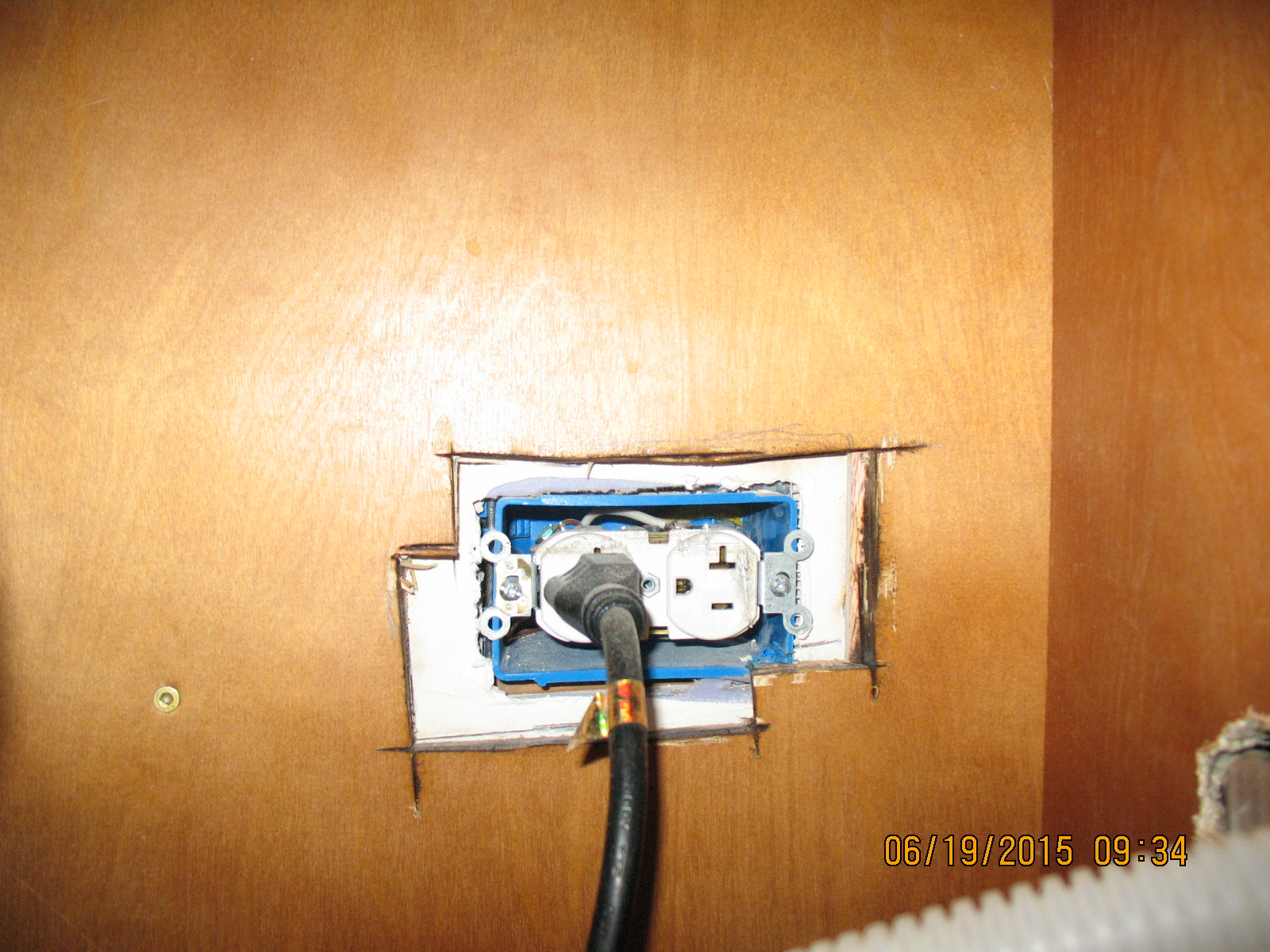 Hack job in cabinet