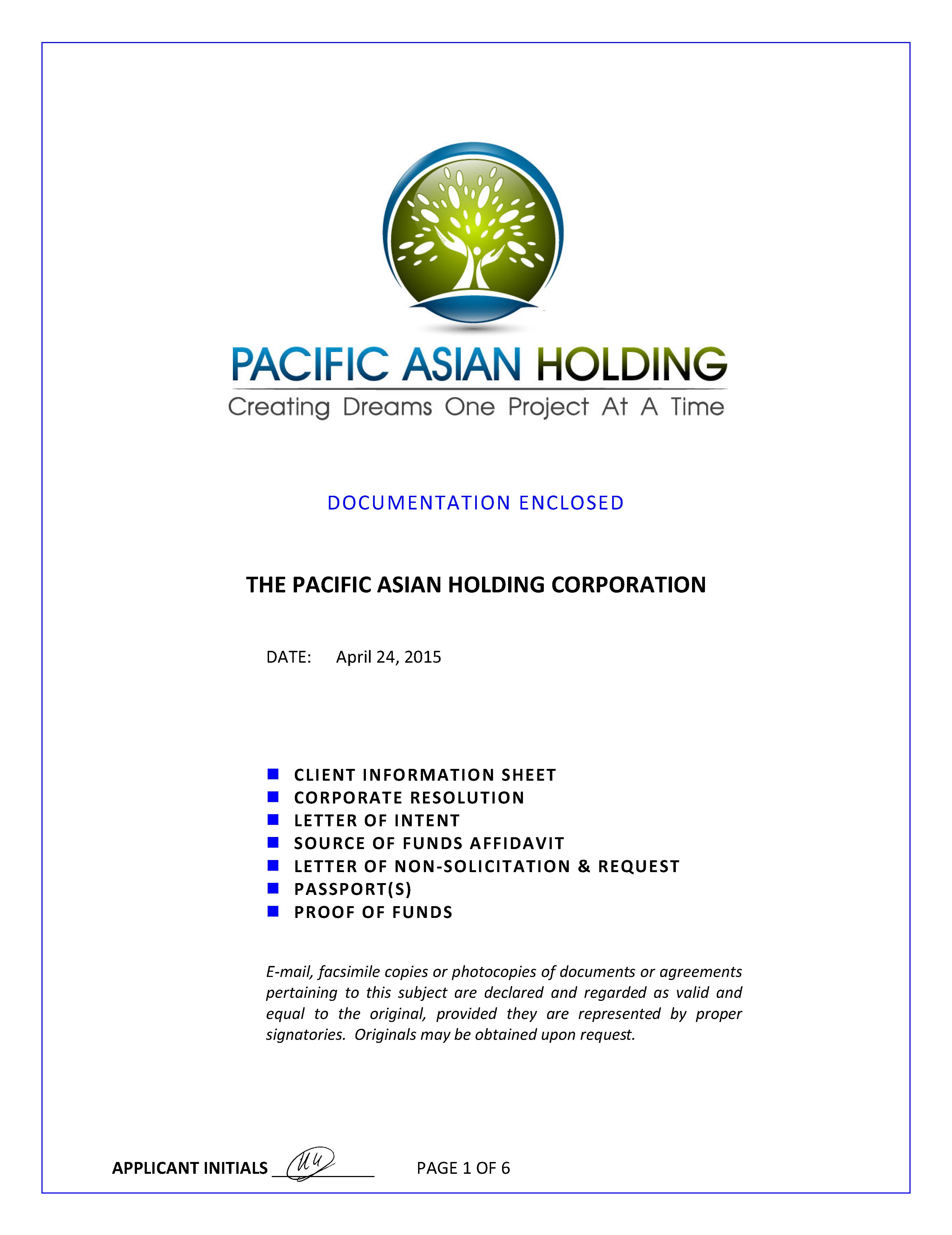 PAH Corp Info #1