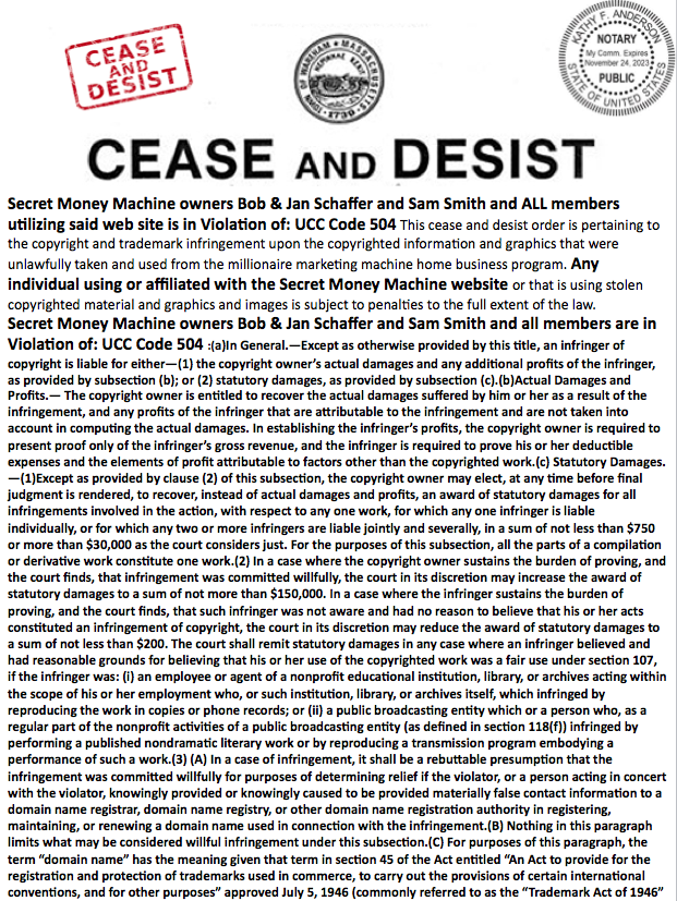 Cease& Desist Copy