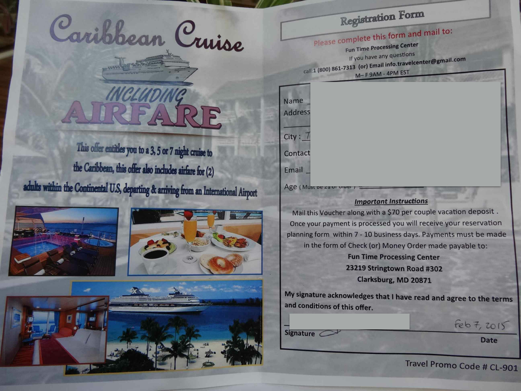 cruise registration
