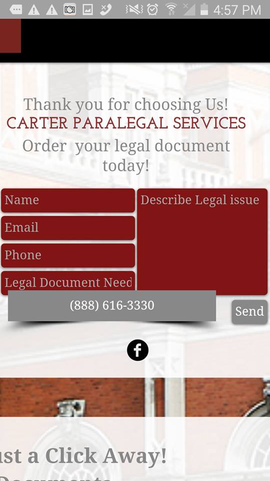 Carter Paralegal Services website1