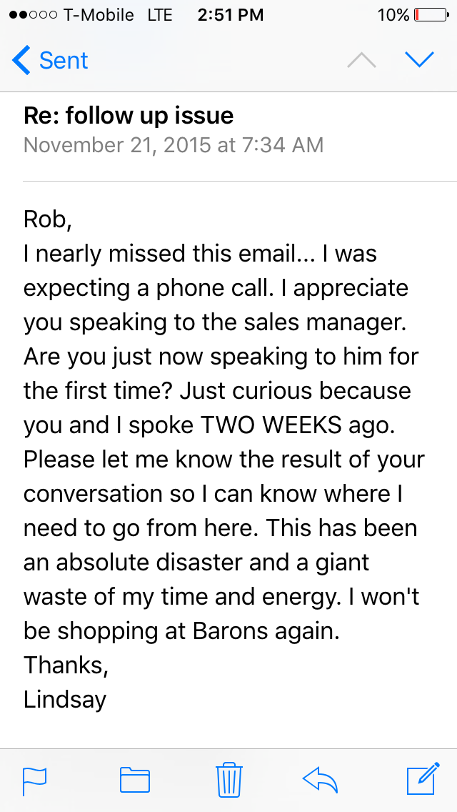 Email to Rob from myself