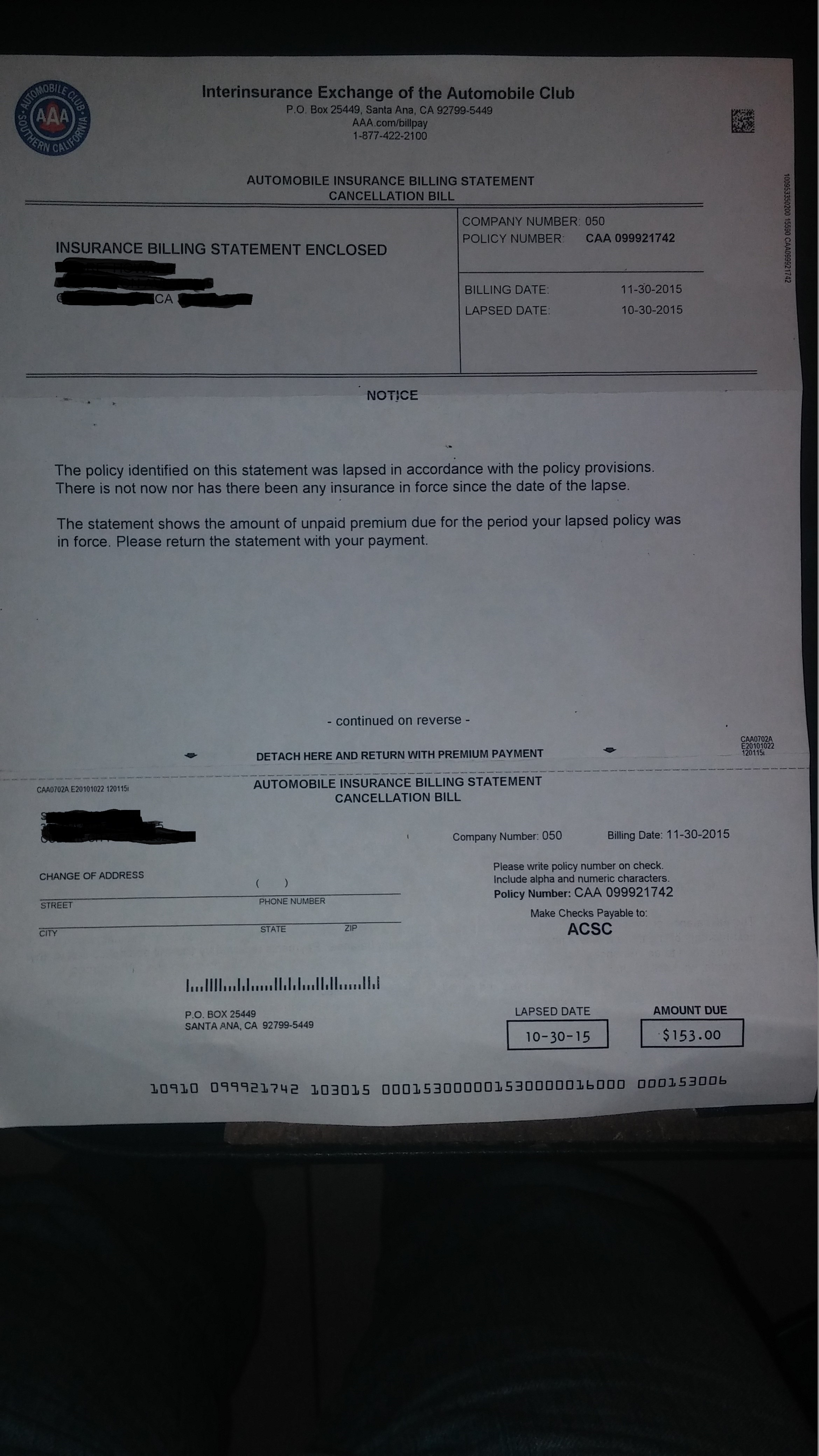 his is another copy of their latest bogus bill demanding ME to pay for Services that I Cancelled almost Immediately! 
