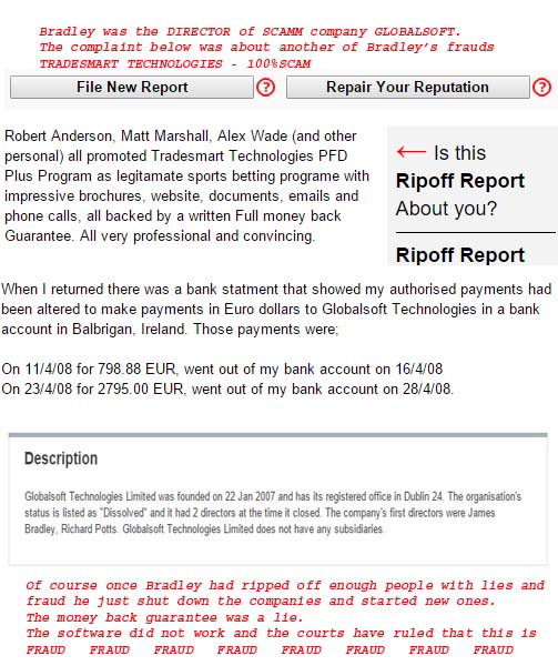 More on Bradleys scams