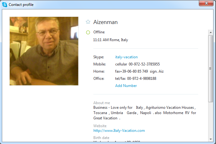 This is skype id where he communicate with me.