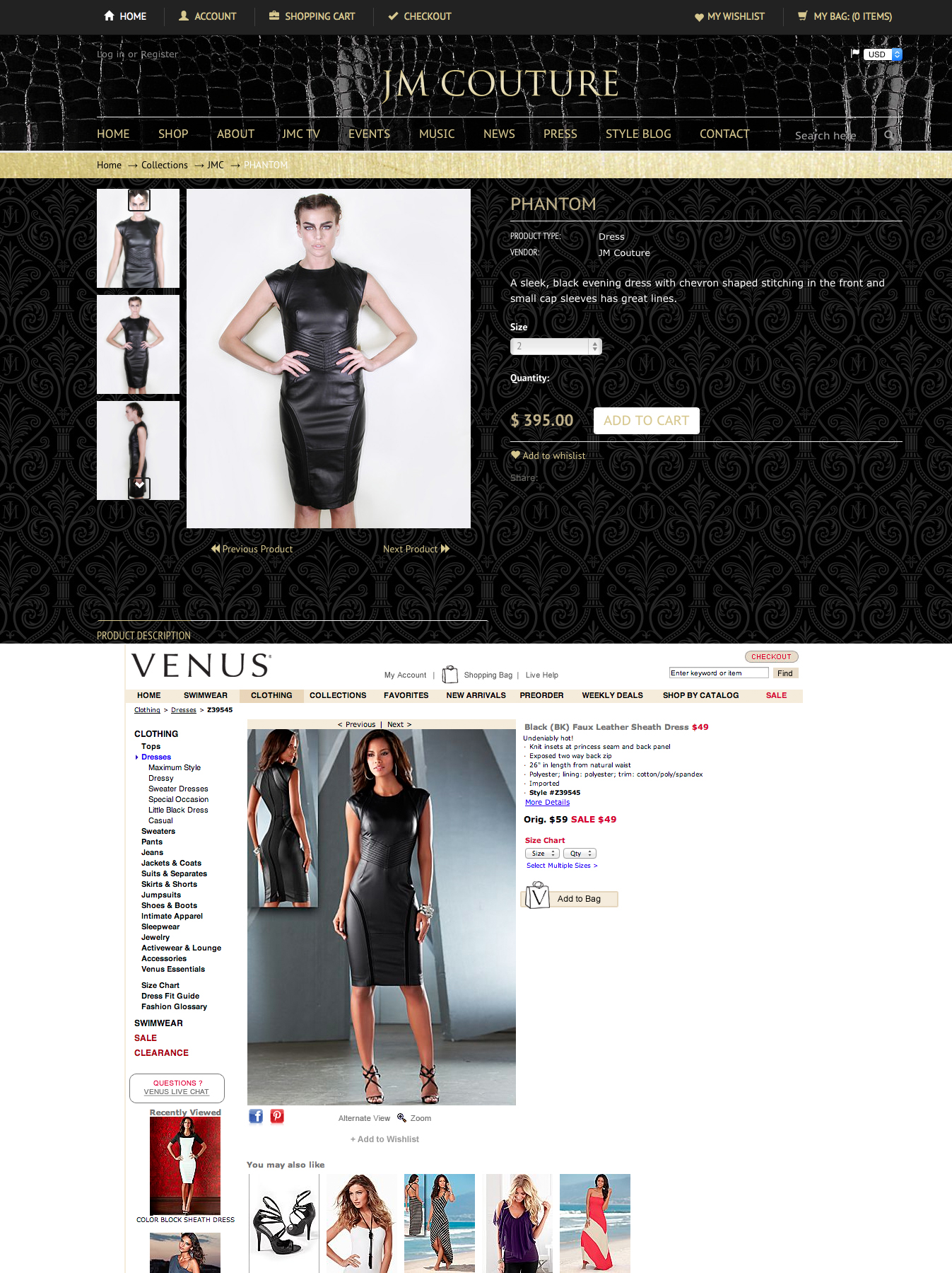 Bought on the Venus website, and Jim put his own label in the dress.
