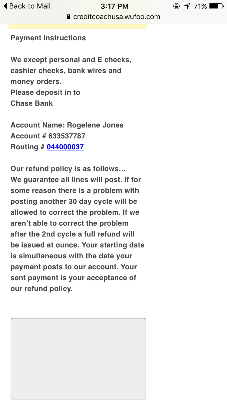 This is the fake Refund policy 