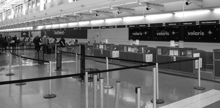 When you arrive one hour before departure and the Volaris Airline counter has no one present it's time to realize you've been screwed! Volaris.Com NOT!