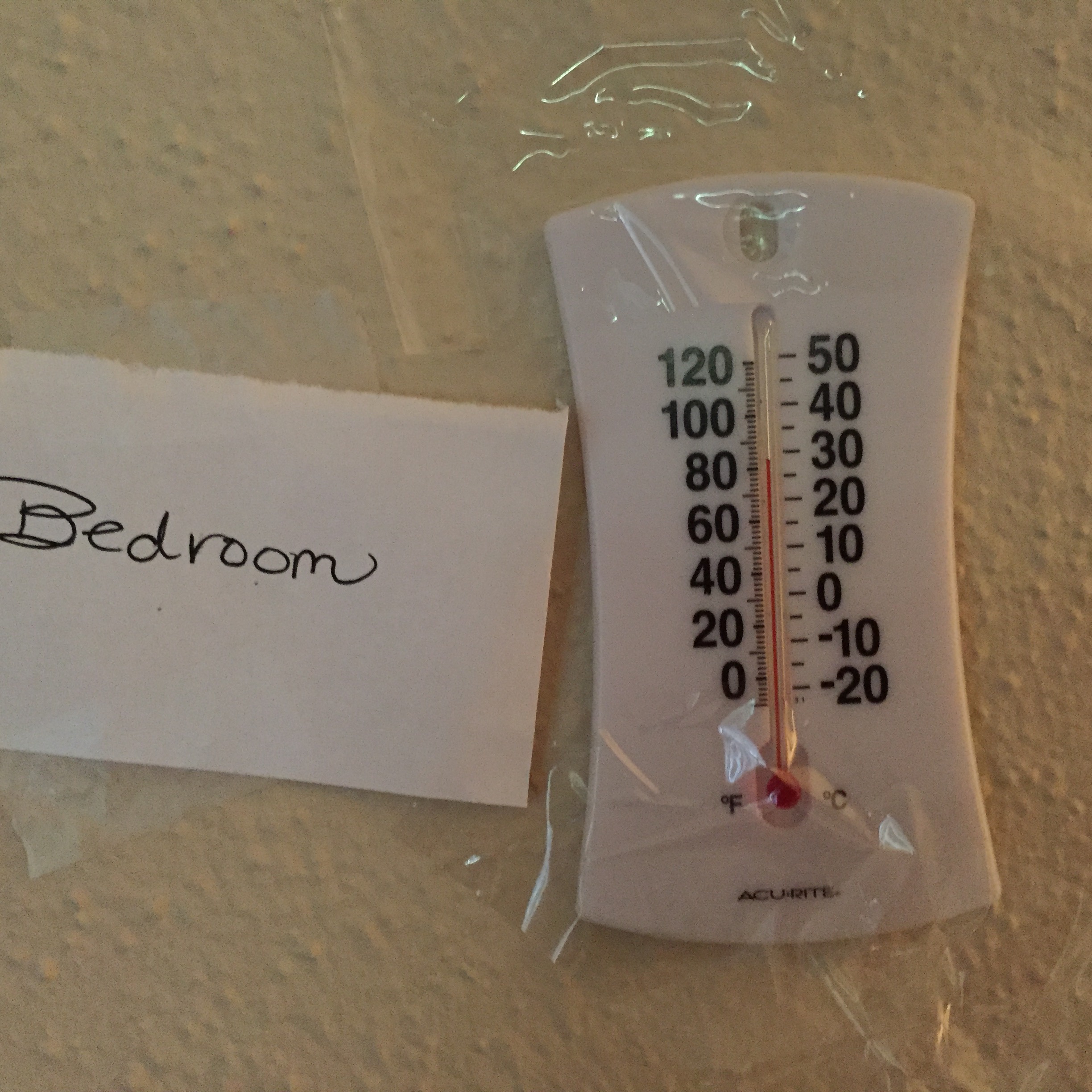 Bedroom Temperature back of the unit