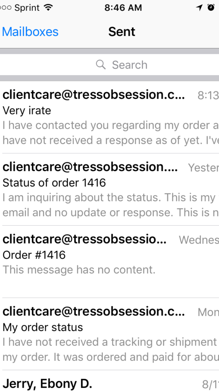 Several attempts to contact them via email. 