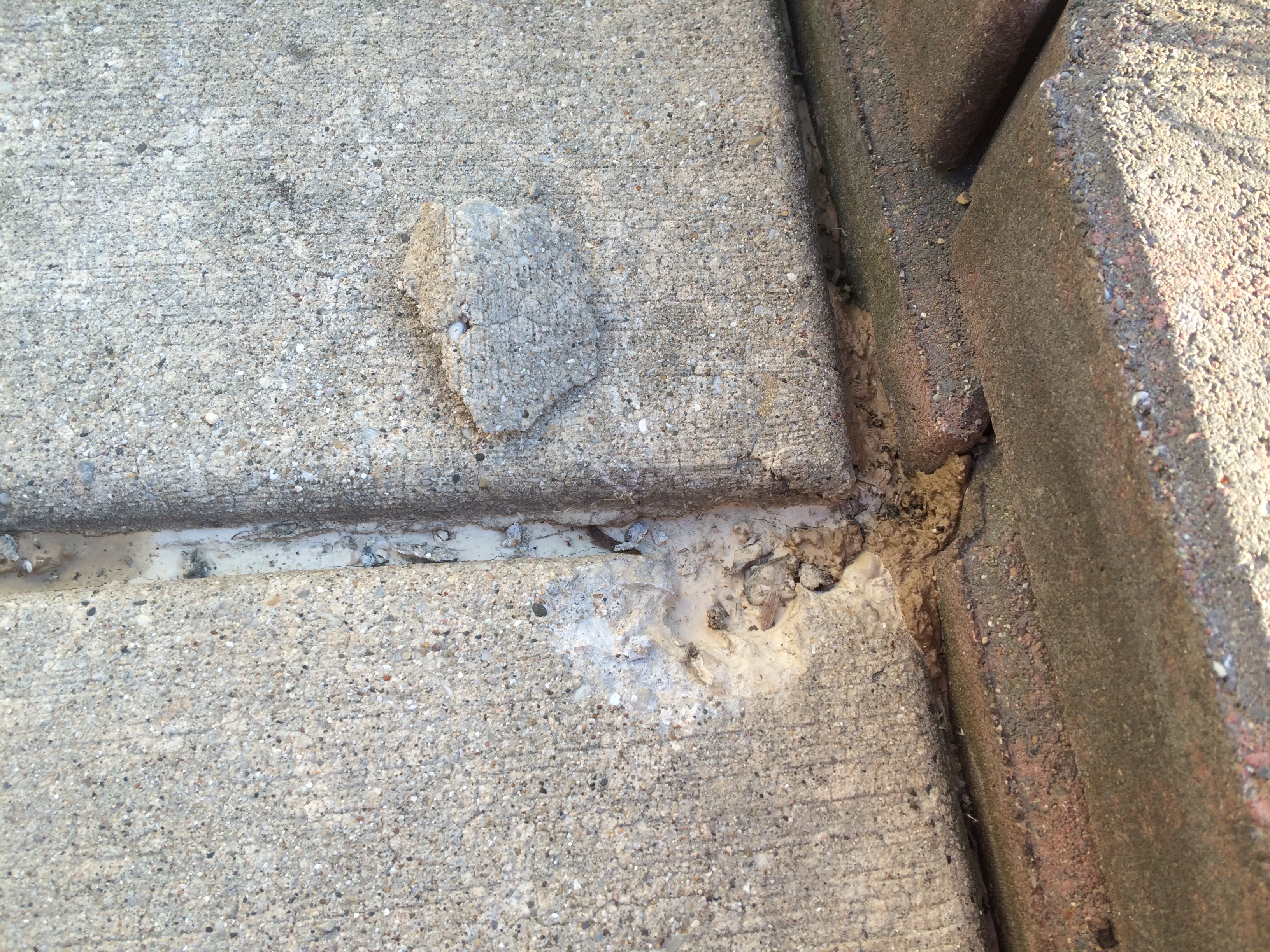 Piece of cracked concrete