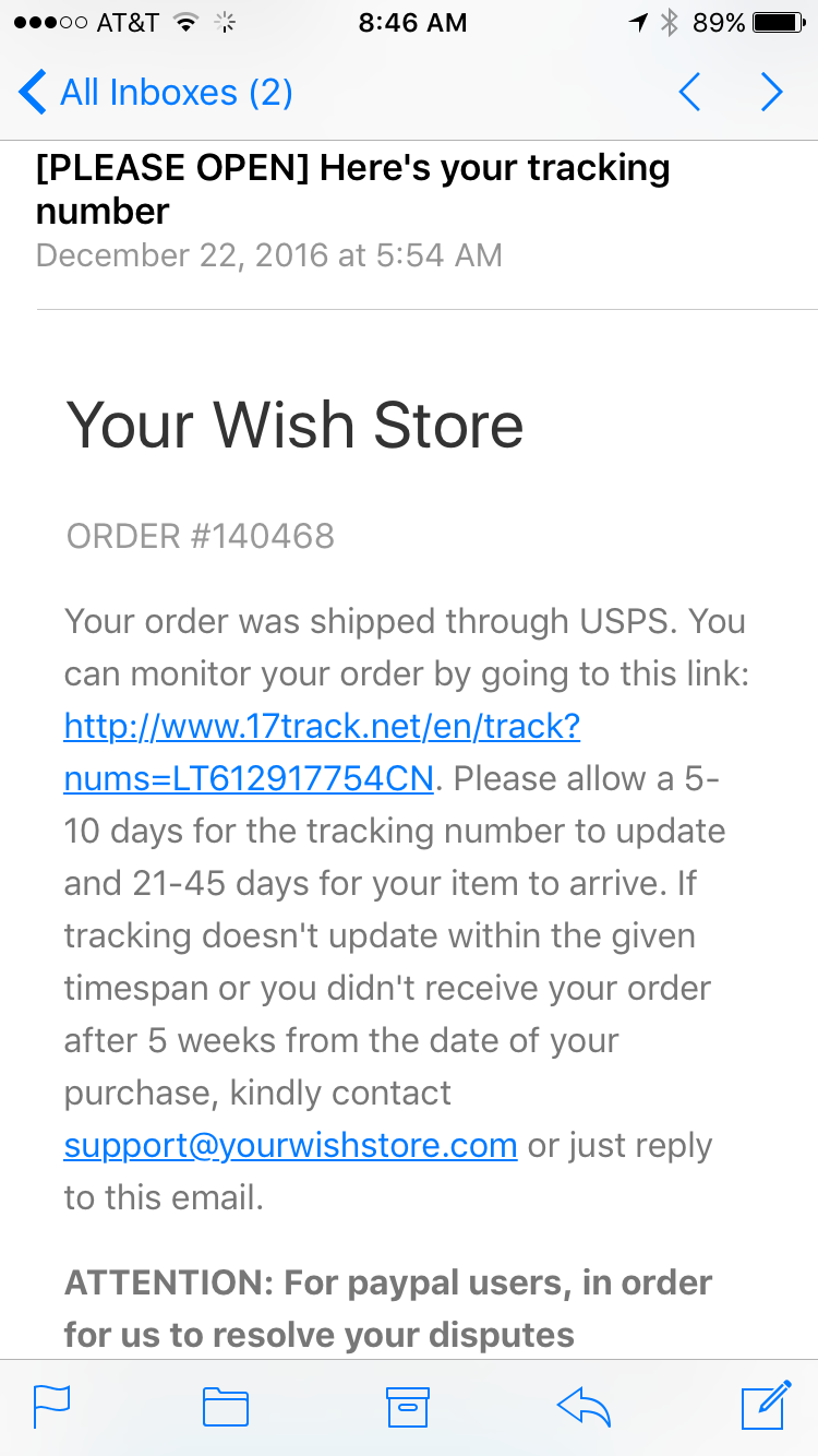 Tracking email 