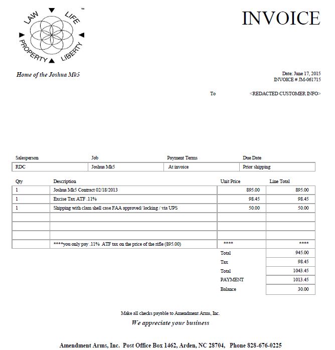 My invoice