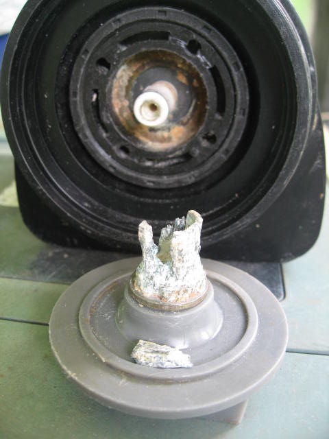 broken rust impeller