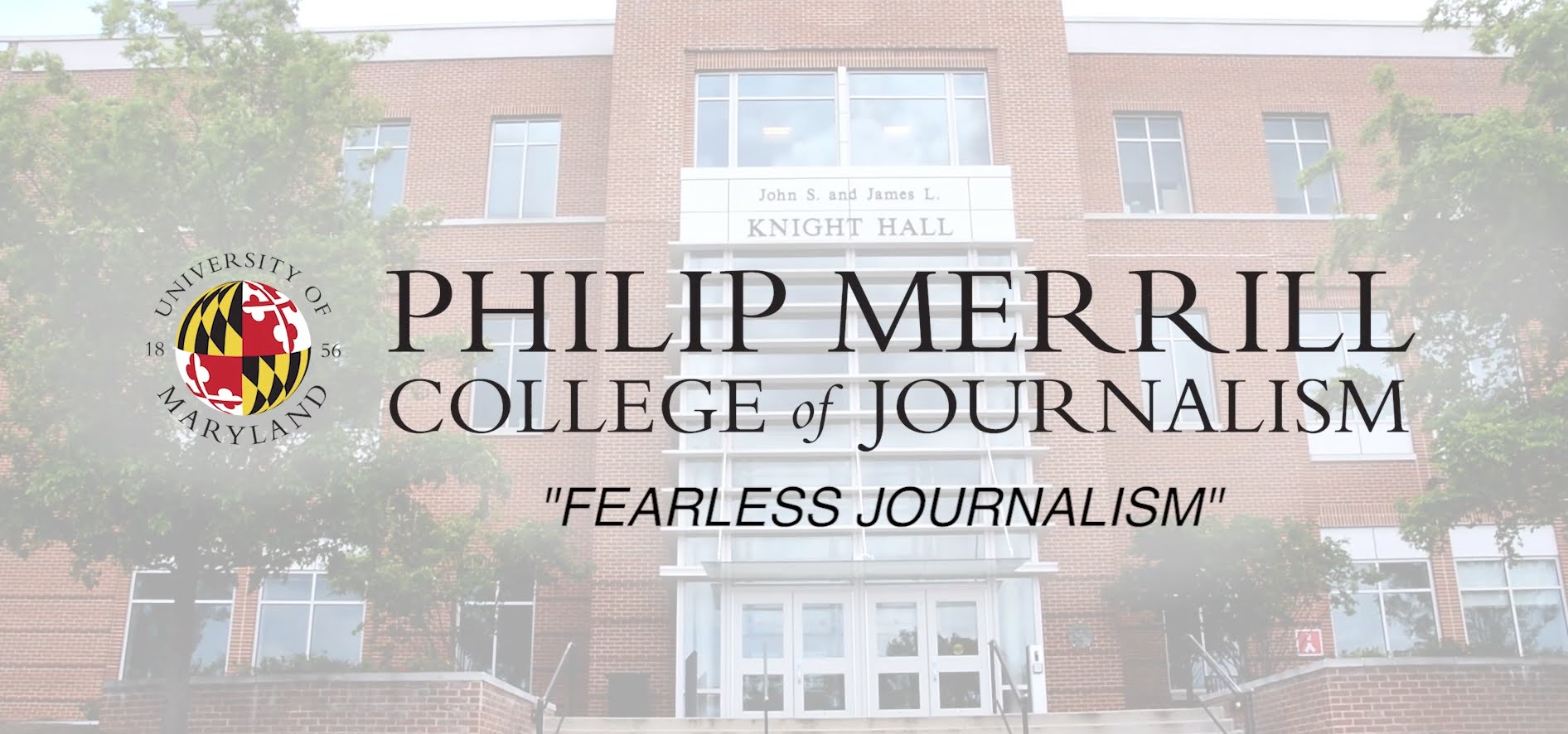 A photo of the the Philip Merrill College of Journalism's advertisement which was aired on television.