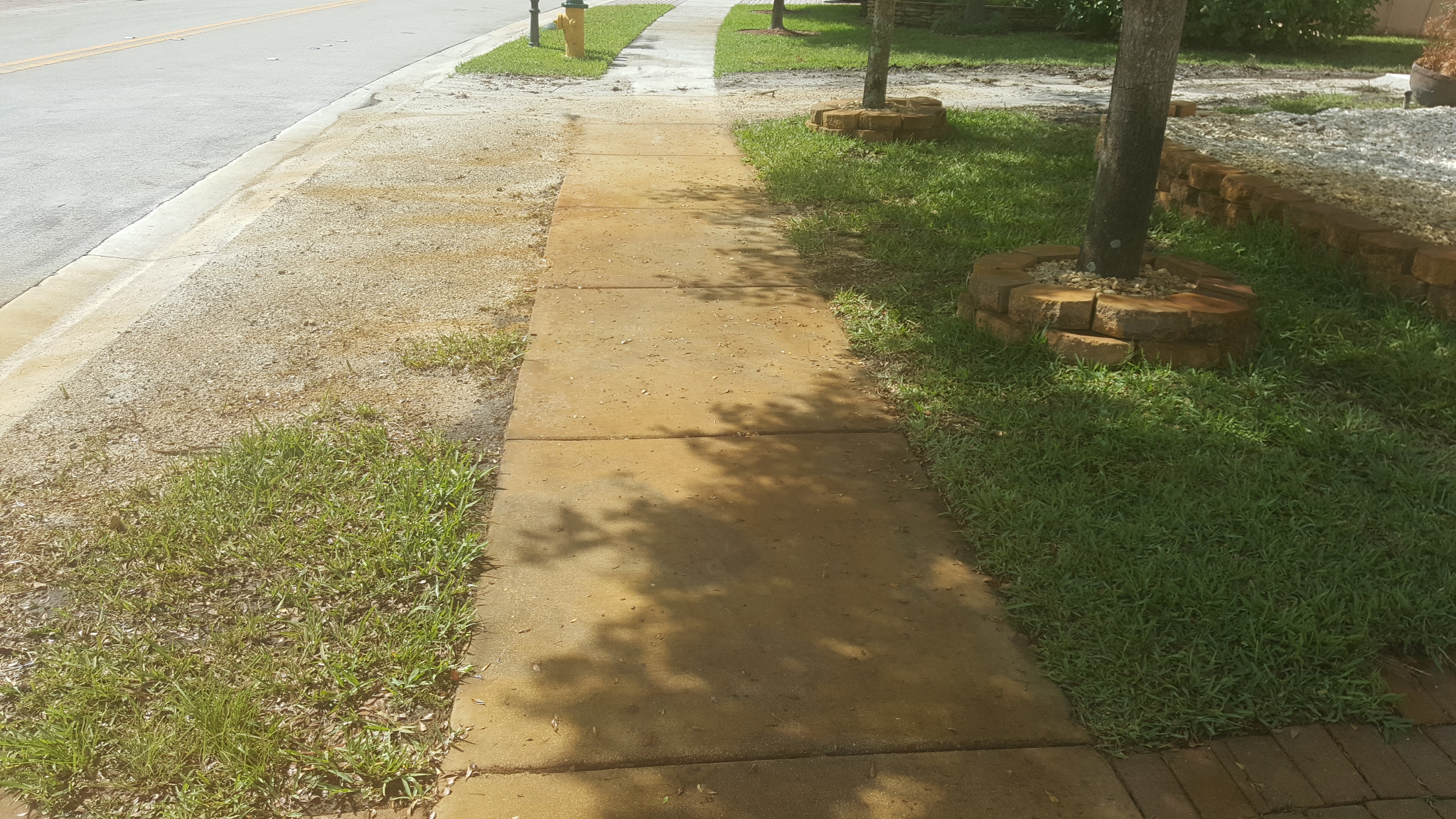 Construction Caused Excessive Damage to Front yard, that had nothing to do with the Backyard Patio. 