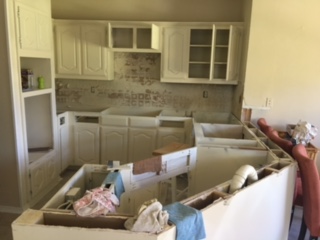 demolished kitchen with no appliances