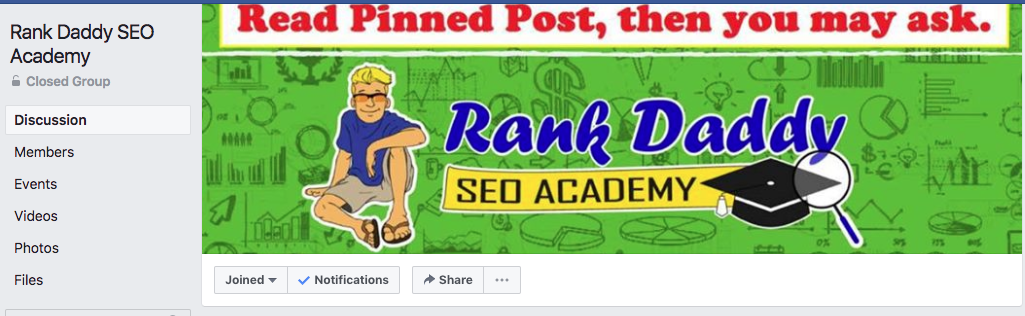 Rank Daddy Facebook Group 