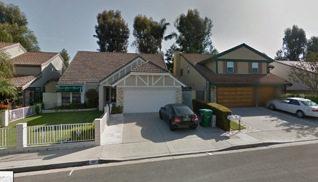 Look at the Eucalyptus trees from the FRONT of the house, it's dwarfed by them