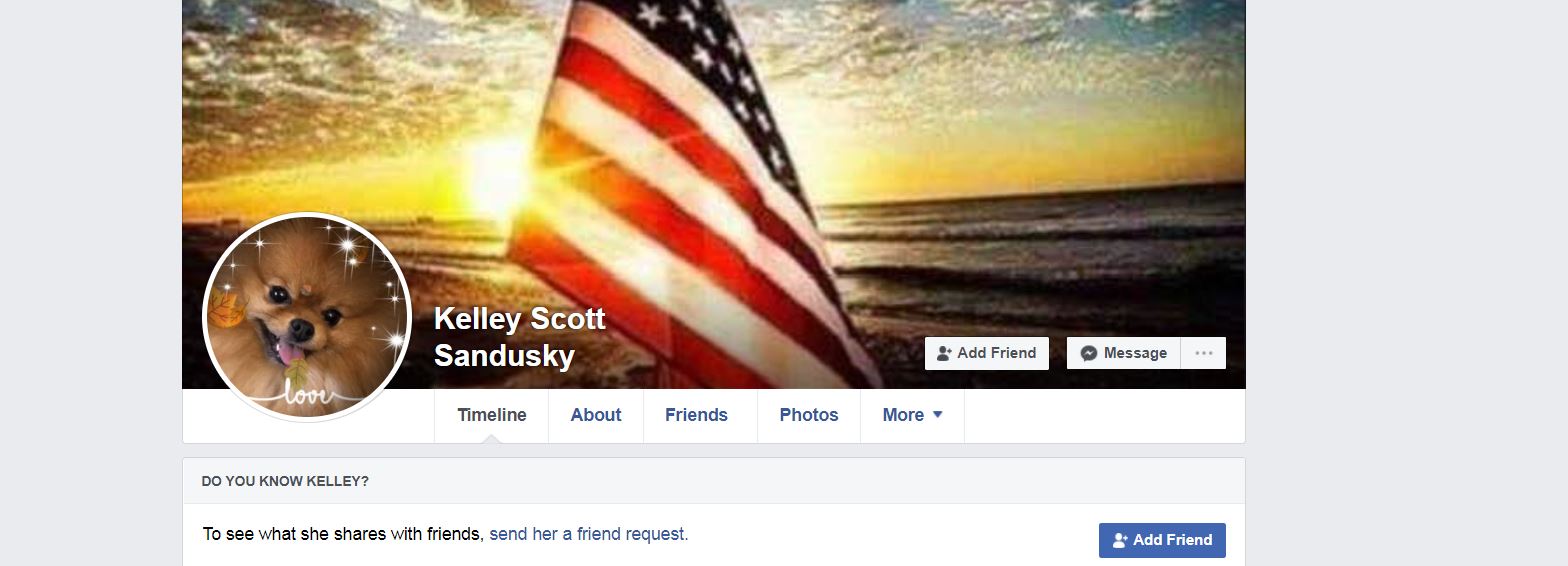 Kelley Scott Sandusky facebook profile