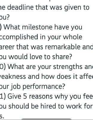 Interview Questions