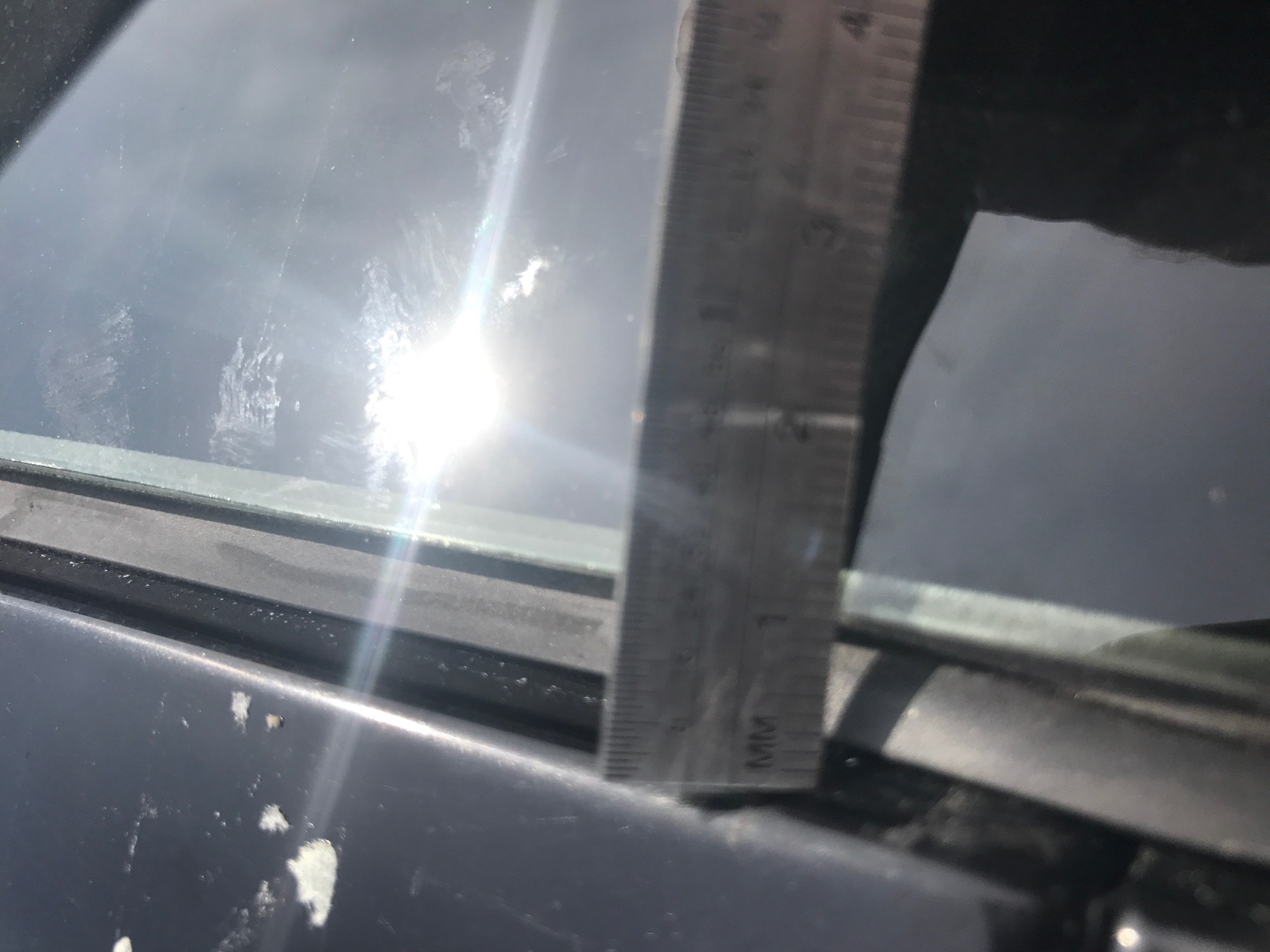 misaligned windshield 