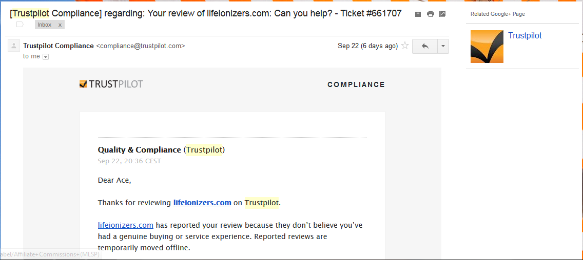 Screenshot 1 of 5 for Trustpilot