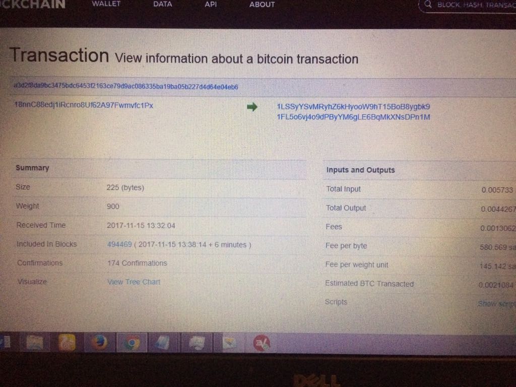 One of the bitcoin payments i made