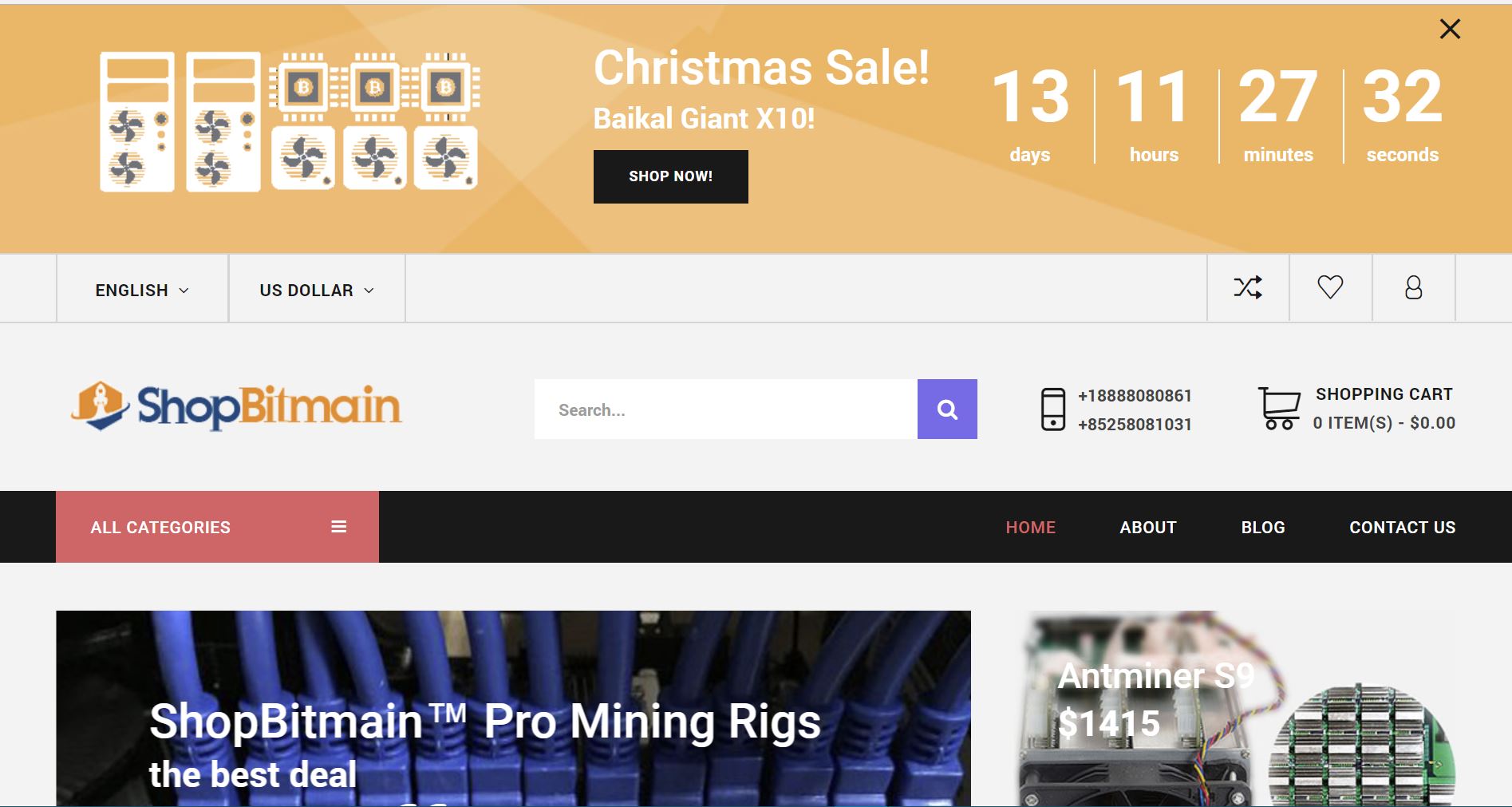 Home Page for Shop.bitmain.market