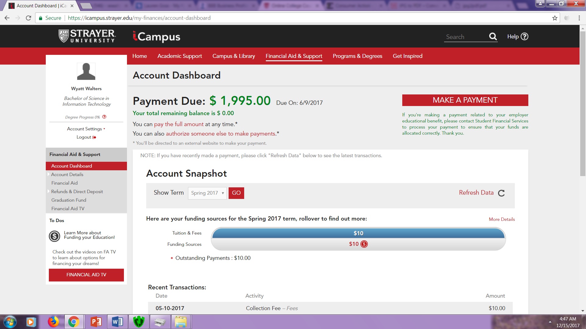 Student Balance