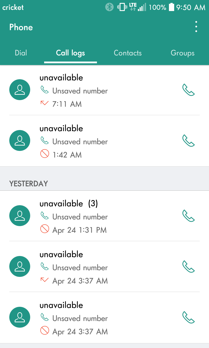 Numerous harassment calls from them...