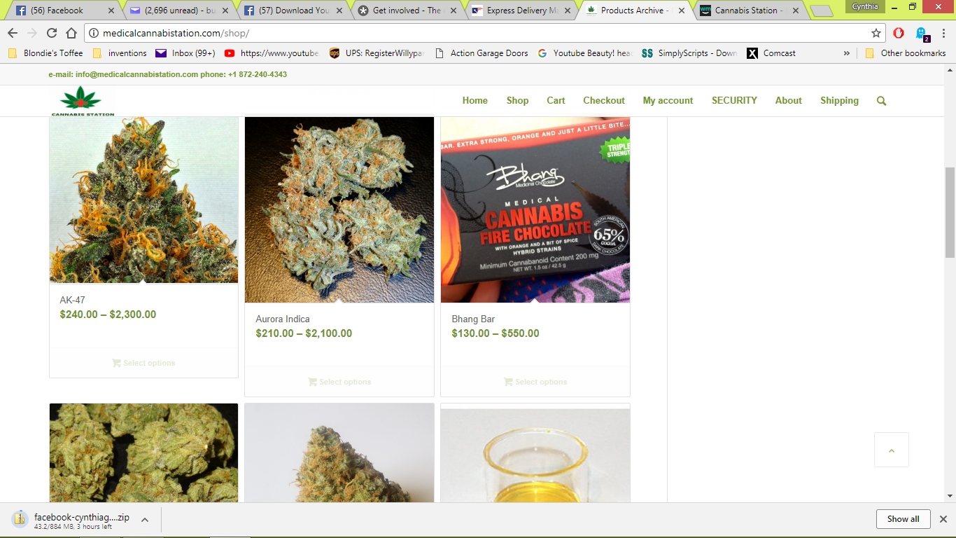 Screen shot of bogus products