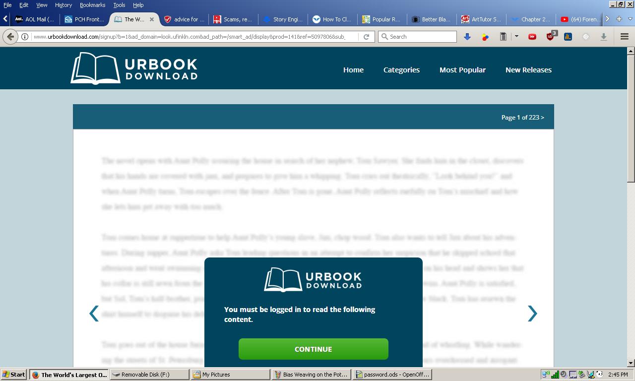 all urls link to the urbookdownload sign-up page