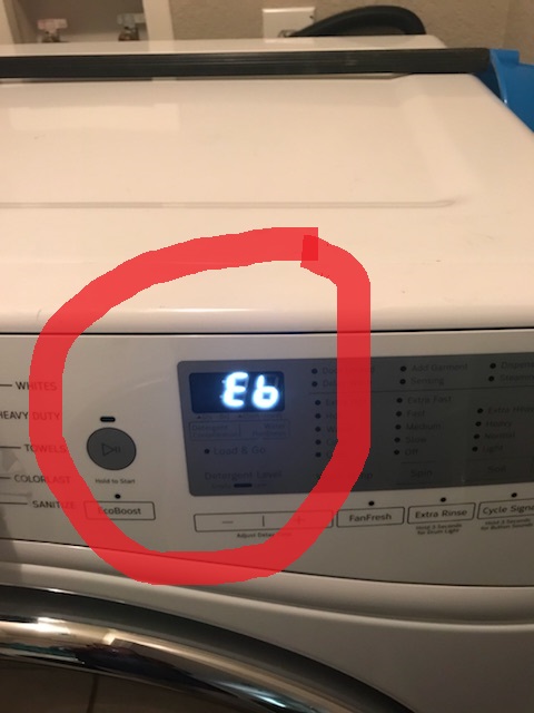 washer damaged from move