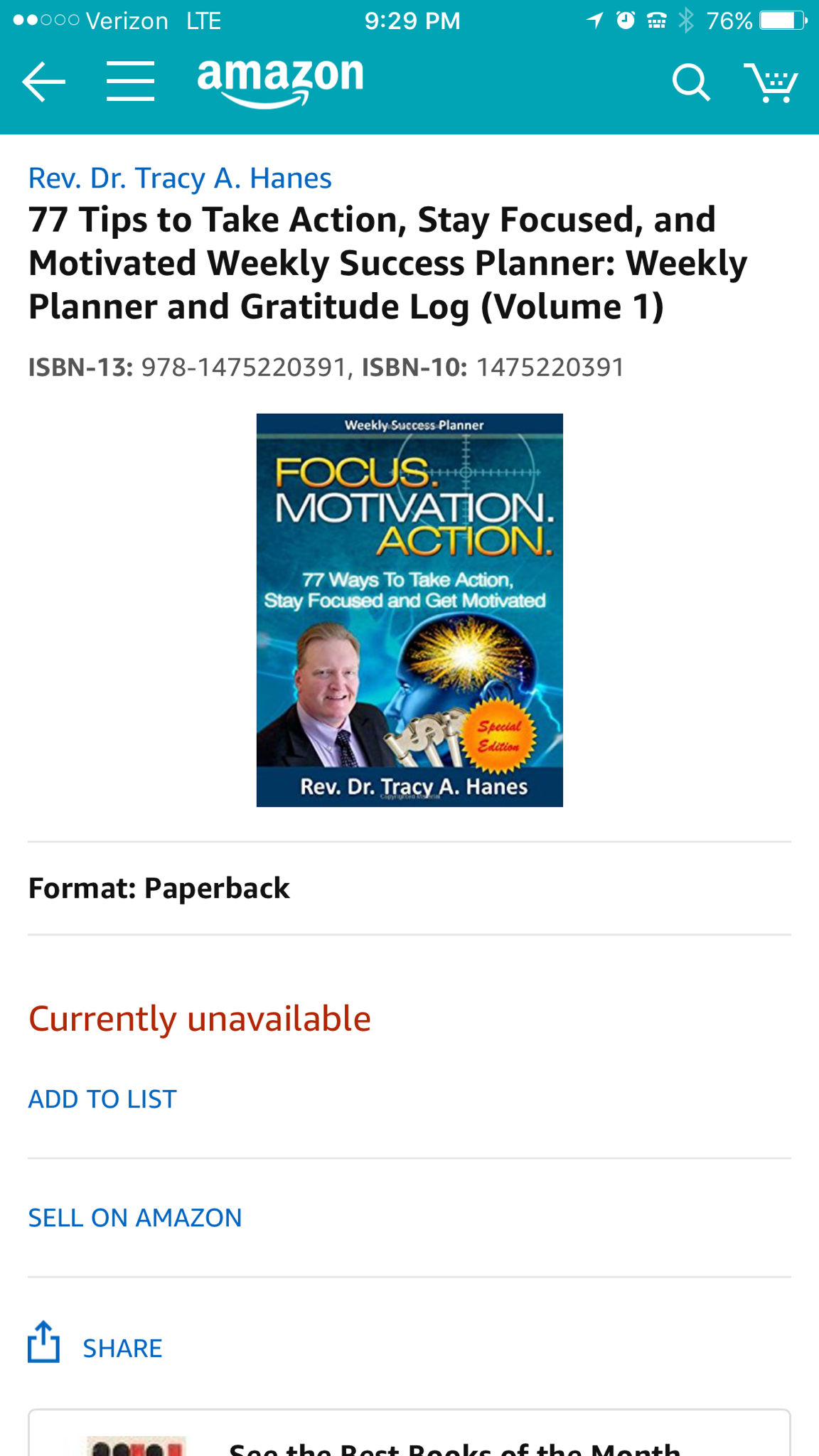 Listed on Amazon falsely advertising as Rev & Dr. 