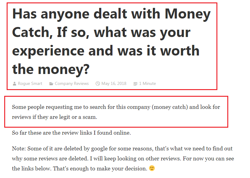 money catch reviews complaints deanna mannix