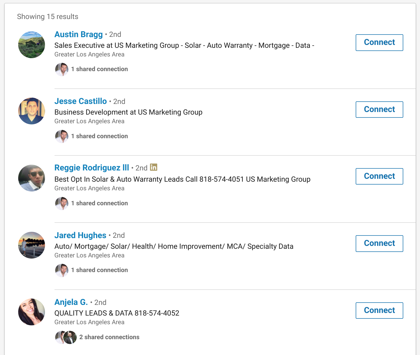 List Of US Marketing Group Employees On LinkedIn