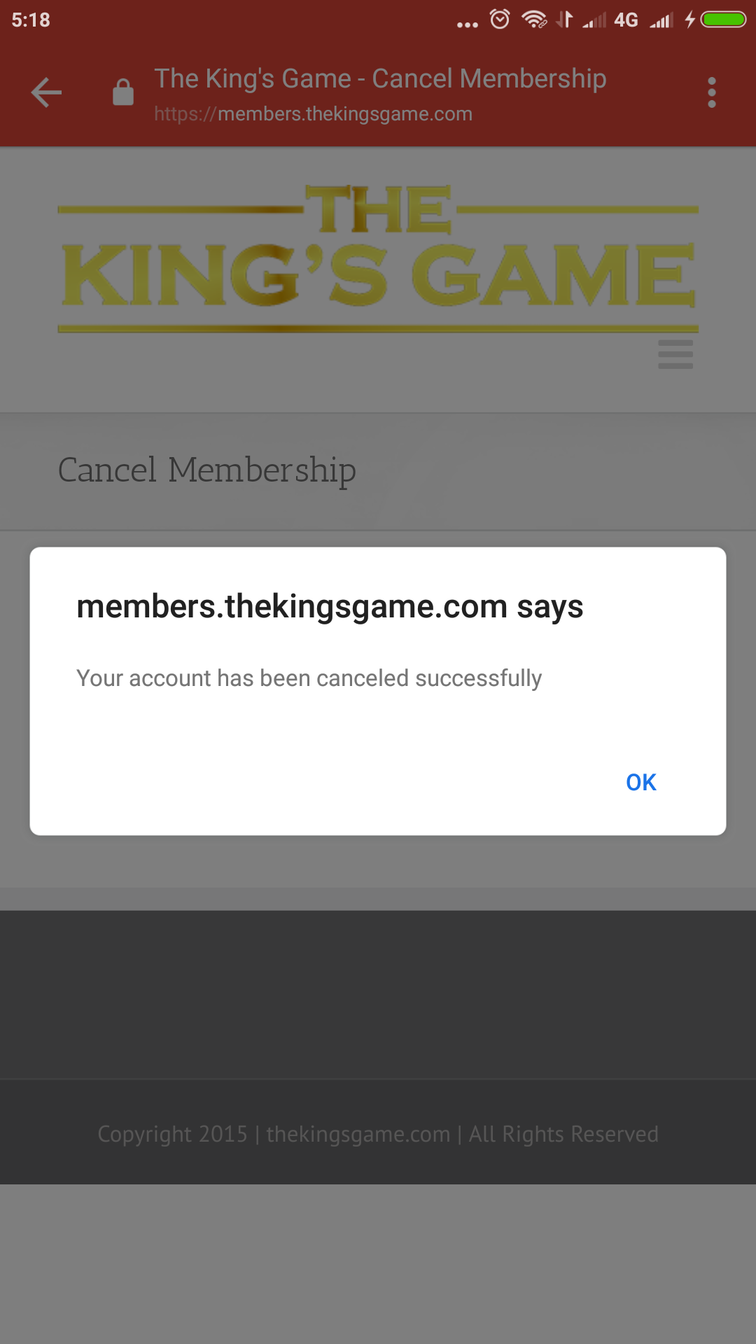 Cancellation of membership