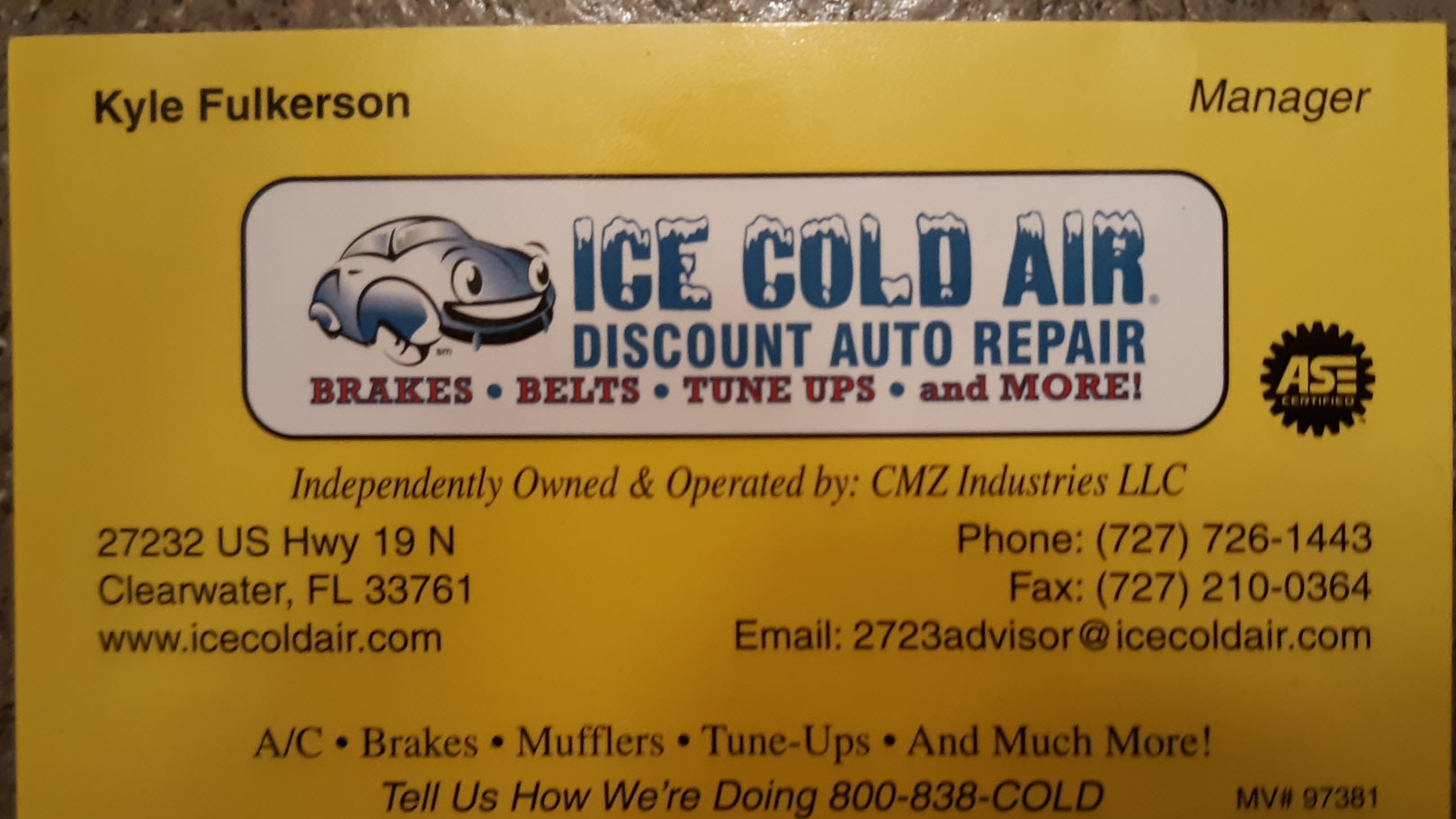 Ice Cold Air Discount Auto Repair