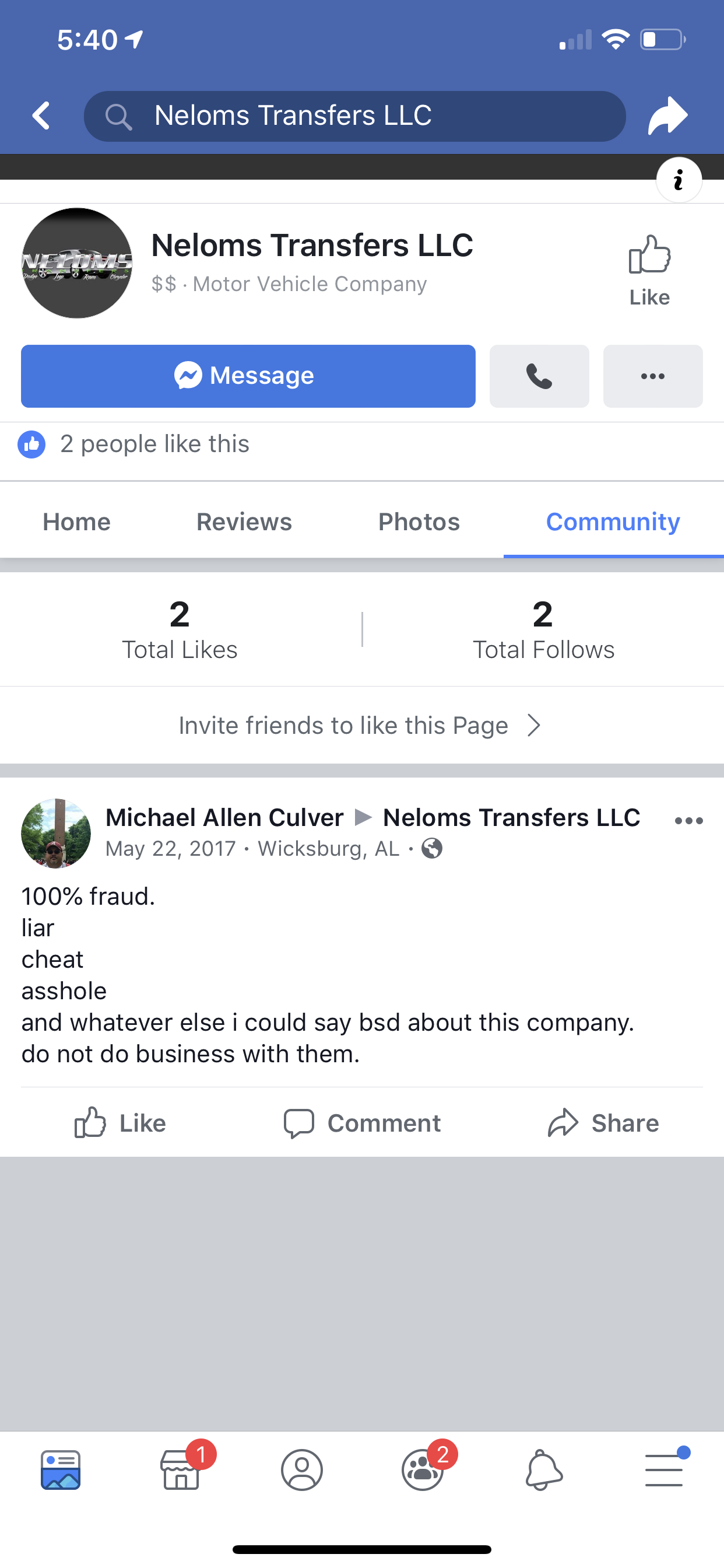 Exzavior Neloms, Neloms Transfers LLC, SCAM ARTIST