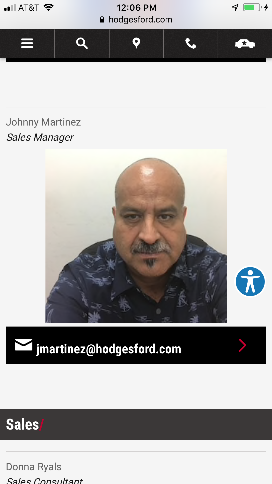 Johnny Martinez Sales Manager