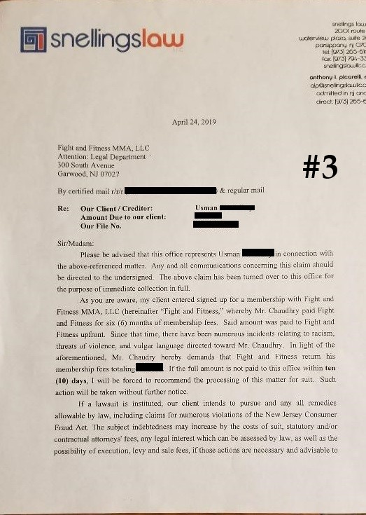 Letter sent to Walter Kimmel