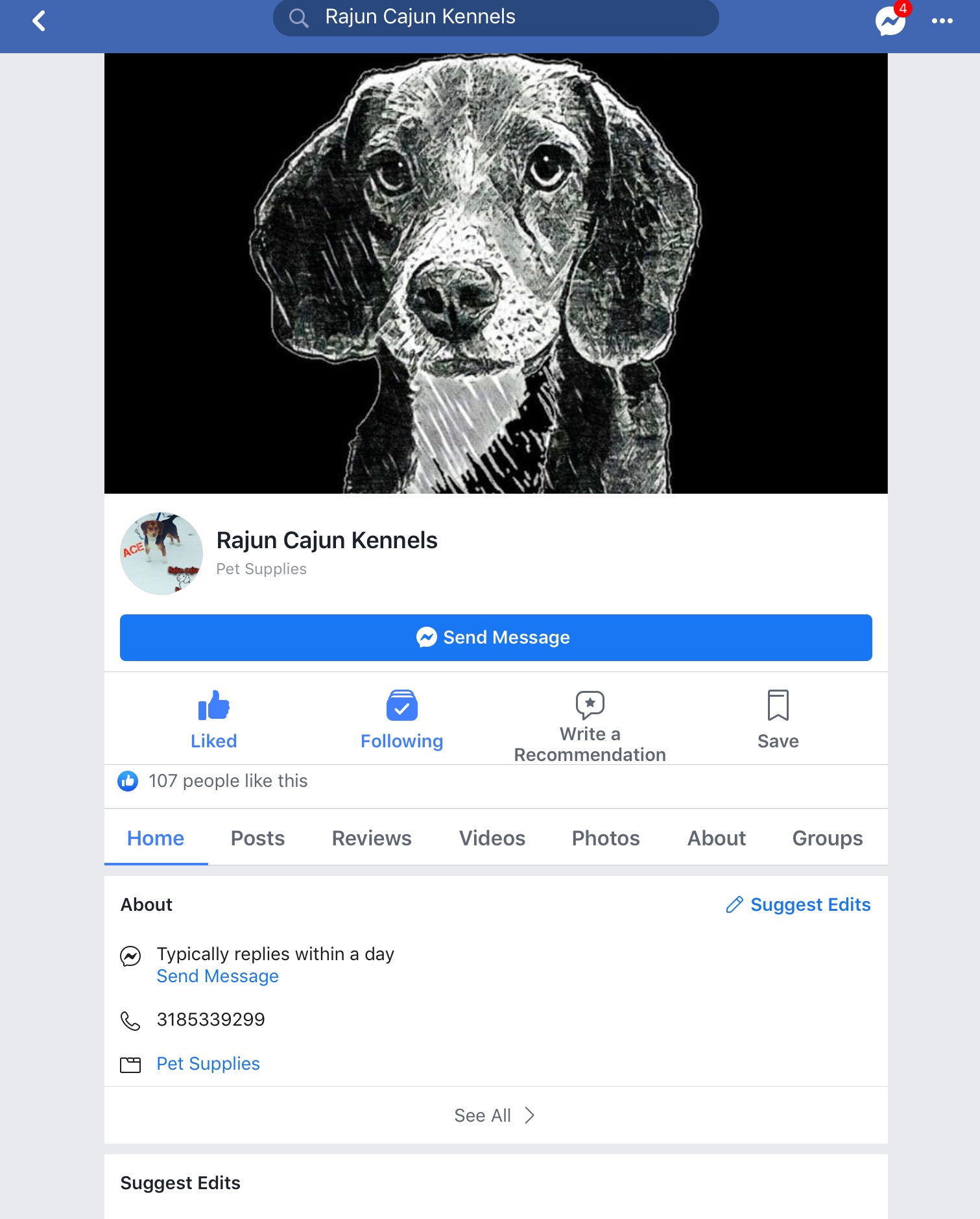 Facebook page 