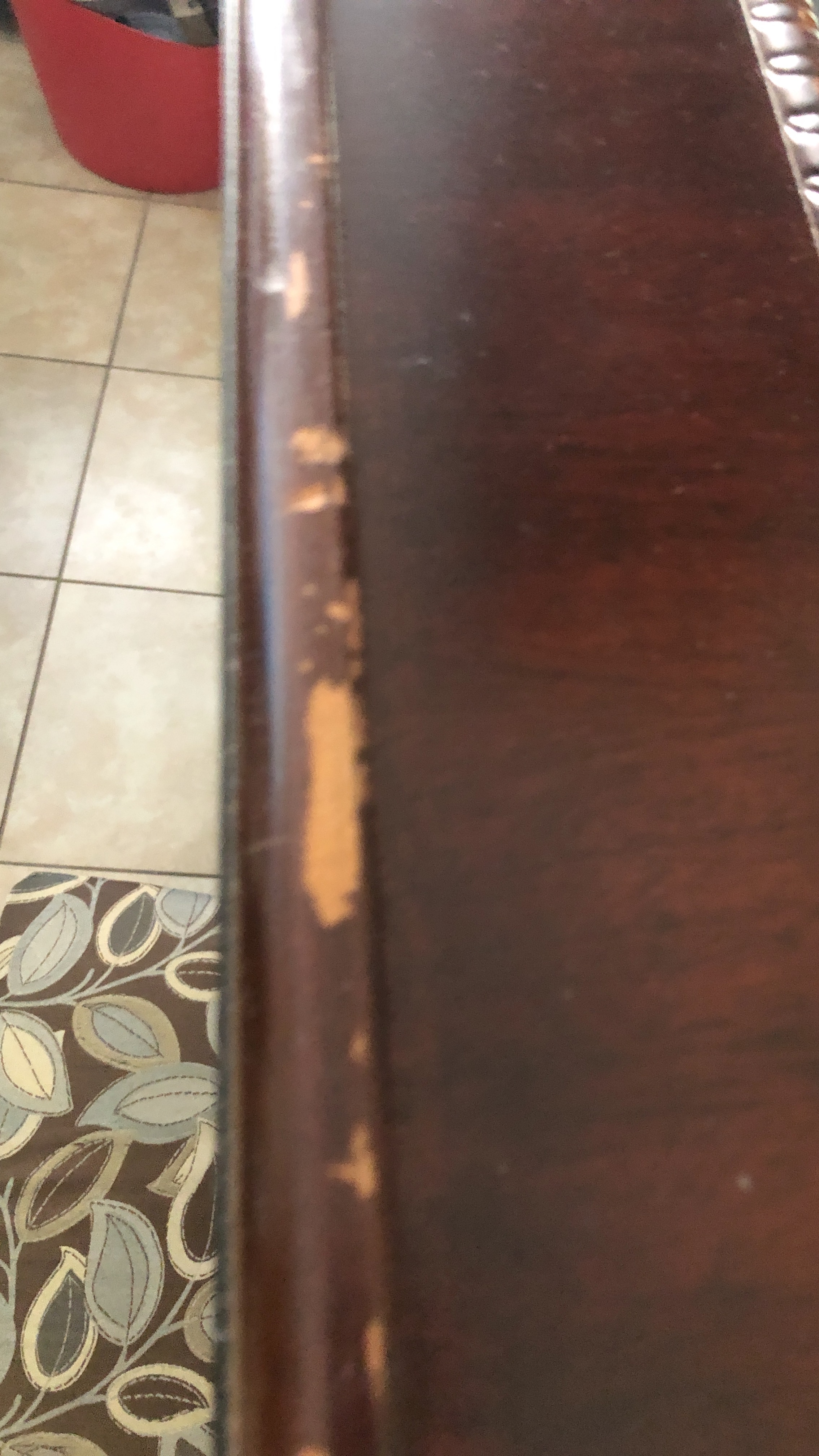 Damaged dining room table