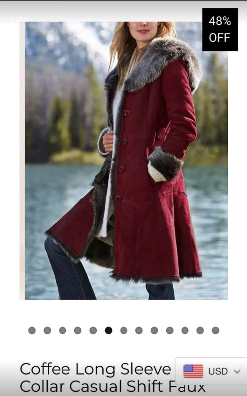 This is the advertised coat