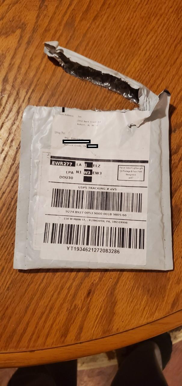 EMPTY PACKAGE BARCODE