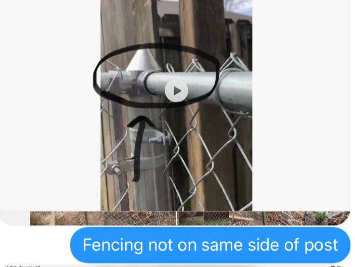 Fencing not on same side of rails