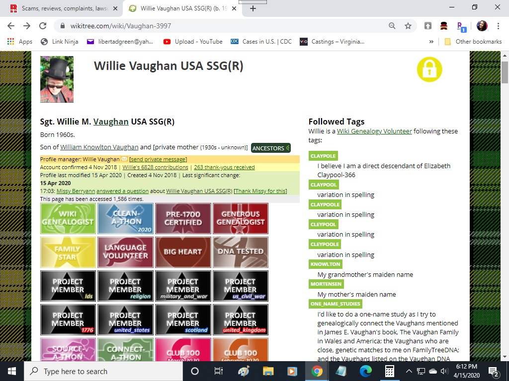 William Mortensen Vaughan's Profile on WikiTree