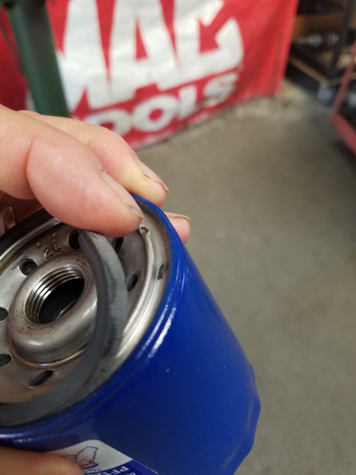 Oil filter used in my car,channel holds gasket